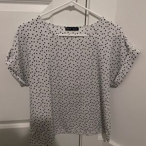 Black and white blouse